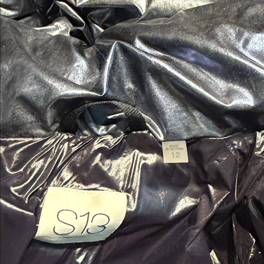 Metallic Kids Puffer Jacket